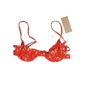 Aquari Isla BIkini Top in Scarlet Sage